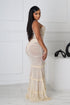 Wila Mesh Ruffled Maxi Dress With Panty Lining